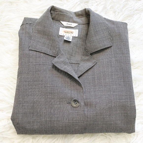 TALBOTS Wool Houndstooth Jacket 2 - Picture 2 of 8